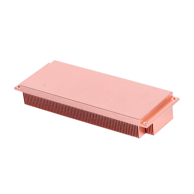 CNC Machining Waved Fins Heat Sink , Copper Skived Fin Heat Sink For LED Lighting