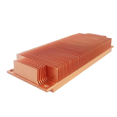 CNC Machining Waved Fins Heat Sink , Copper Skived Fin Heat Sink For LED Lighting