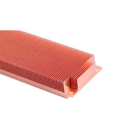 CNC Machining Waved Fins Heat Sink , Copper Skived Fin Heat Sink For LED Lighting