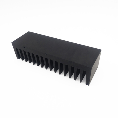 Custom LED Aluminum Profile Heat Sink With Anodizing Black Surface Treatment