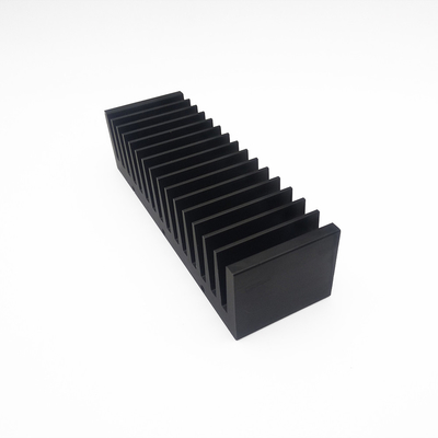 Custom LED Aluminum Profile Heat Sink With Anodizing Black Surface Treatment